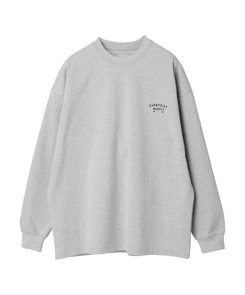 CRAFT STANDARD BOUTIQUE(クラフトスタンダードブティック)の「リサイクル20/2天竺ロゴ刺繍L/S TEE(Tシャツ/カットソー・メンズ・ブラック/オフホワイト/杢グレー/オリーブ・M/L/XL)」の3枚目の写真