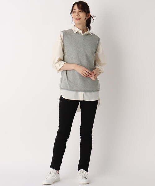LAURA ASHLEY(ローラアシュレイ)の「オーガニックコットン ベスト(ベスト・レディース・グレー/グリーン/アイボリー・38)」の15枚目の写真