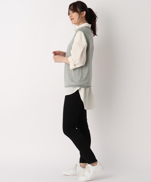 LAURA ASHLEY(ローラアシュレイ)の「オーガニックコットン ベスト(ベスト・レディース・グレー/グリーン/アイボリー・38)」の10枚目の写真