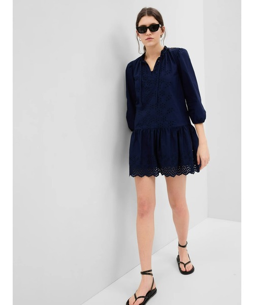 GAP(ギャップ)の「アイレット ミニワンピース(ワンピース・レディース・ネイビー/パープル系その他/オフホワイト・XS/S/M/L/XXS)」の15枚目の写真