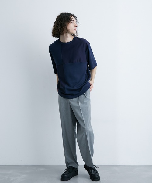  j.n.r.d（ジェー・エヌ・アール・ディー）の「j.n.r.d/エアーシルケット異素材切替Tシャツ（Tシャツ/カットソー・メンズ・サックスブルー/ホワイト/ネイビー・LL/M/L）」の15枚目の写真