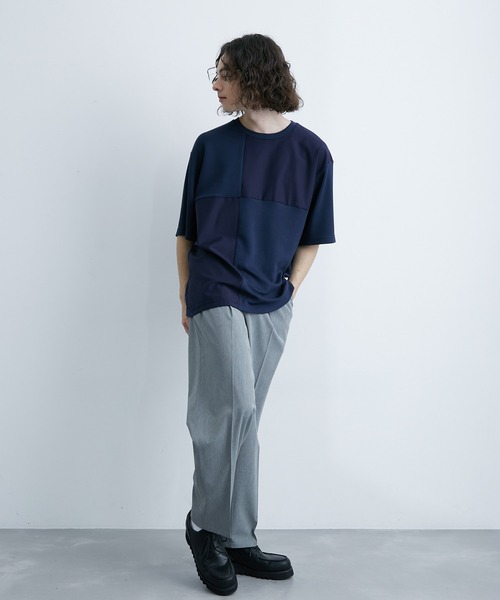  j.n.r.d（ジェー・エヌ・アール・ディー）の「j.n.r.d/エアーシルケット異素材切替Tシャツ（Tシャツ/カットソー・メンズ・サックスブルー/ホワイト/ネイビー・LL/M/L）」の16枚目の写真