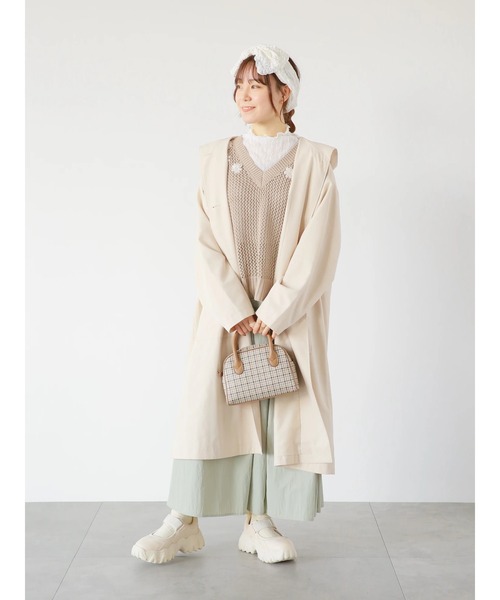 ehka sopo(エヘカソポ)の「ナイロンギャザースカート(スカート・レディース・ブラック/ベージュ/グリーン・フリ-)」の13枚目の写真