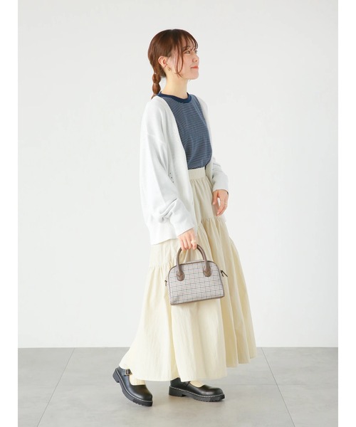 ehka sopo(エヘカソポ)の「ナイロンギャザースカート(スカート・レディース・ブラック/ベージュ/グリーン・フリ-)」の12枚目の写真