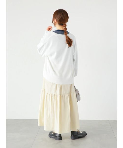 ehka sopo(エヘカソポ)の「ナイロンギャザースカート(スカート・レディース・ブラック/ベージュ/グリーン・フリ-)」の9枚目の写真