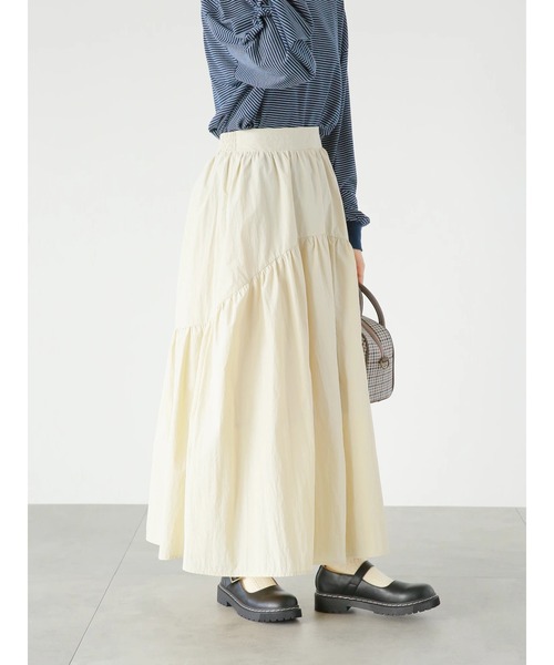 ehka sopo(エヘカソポ)の「ナイロンギャザースカート(スカート・レディース・ブラック/ベージュ/グリーン・フリ-)」の20枚目の写真