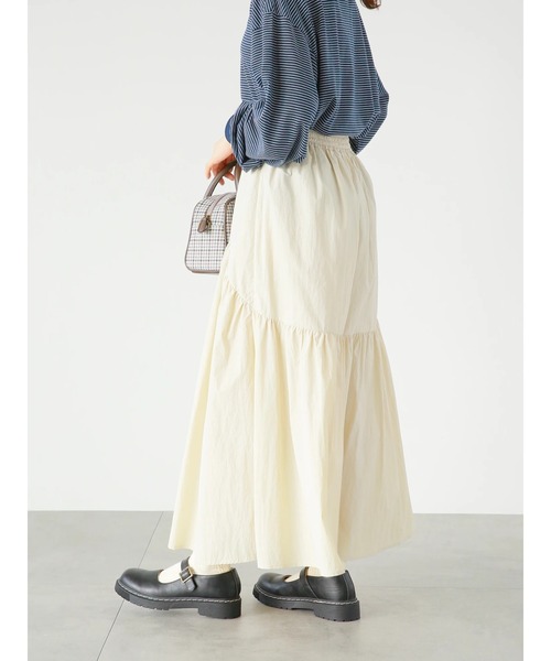 ehka sopo(エヘカソポ)の「ナイロンギャザースカート(スカート・レディース・ブラック/ベージュ/グリーン・フリ-)」の16枚目の写真