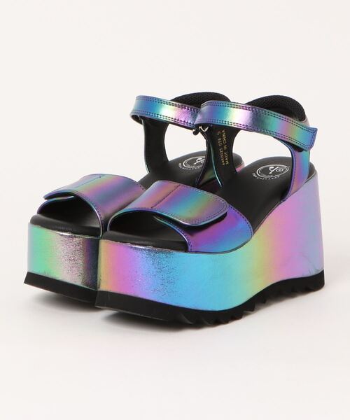 YOSUKE（ヨースケ）の「「YOSUKE/ヨースケ」厚底ベルティッドサンダル（サンダル・レディース・ブラックミックス/ブラック/アイボリー/ブラック×パープル/ブラック系その他/パープル系その他/ブラック×ホワイト・S/M/L/LL）」の7枚目の写真