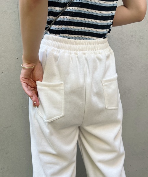 CLEA(クレア)の「すそドロスト スウェットワイドジョガーパンツ(その他パンツ・レディース・グリーン/ホワイト/ブラック/グレー・FREE)」の12枚目の写真