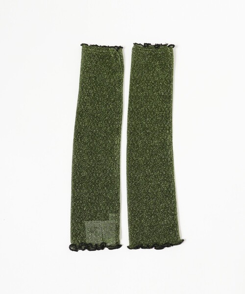 Ray BEAMS（レイビームス）の「Ray BEAMS / ラメ アームウォーマー（アームカバー・レディース・イエロー/グリーン・ONE SIZE）」の7枚目の写真