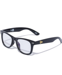 NEW ERA/ニューエラ サングラス ウェリントン スクエアレンズ シャイニーブラックフレーム PCブルーライトカットレンズ 13517748