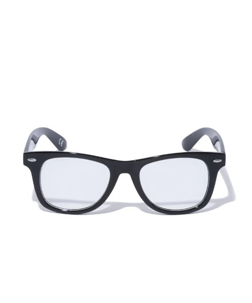 NEW ERA(ニューエラ)の「NEW ERA/ニューエラ サングラス ウェリントン スクエアレンズ シャイニーブラックフレーム PCブルーライトカットレンズ 13517748(サングラス・メンズ・ブラック×ブルー・FREE)」の3枚目の写真