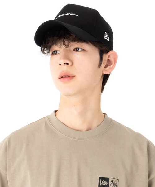 【NEW ERA】9FORTY A-Frame レザーバイザー ニューエラキャップ 9FORTY A-Frame メルトン レザーパッチ ネイビー | ニューエラ
