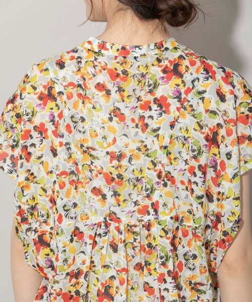 Munich（ミューニック）の「80sプリントコットンクレーププルオーバーブラウス（シャツ/ブラウス・レディース・ブラック/レッド/ブルー/グリーン・FREE）」の6枚目の写真