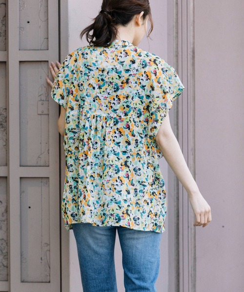 Munich（ミューニック）の「80sプリントコットンクレーププルオーバーブラウス（シャツ/ブラウス・レディース・ブラック/レッド/ブルー/グリーン・FREE）」の17枚目の写真