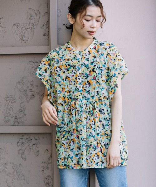 Munich（ミューニック）の「80sプリントコットンクレーププルオーバーブラウス（シャツ/ブラウス・レディース・ブラック/レッド/ブルー/グリーン・FREE）」の8枚目の写真