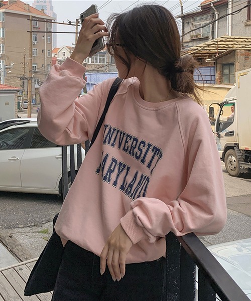 NinaetLina（ニナエリナ）の「長袖カットソー（Tシャツ/カットソー・レディース・ピンク/ライトグレー/ネイビー・FREE）」の3枚目の写真