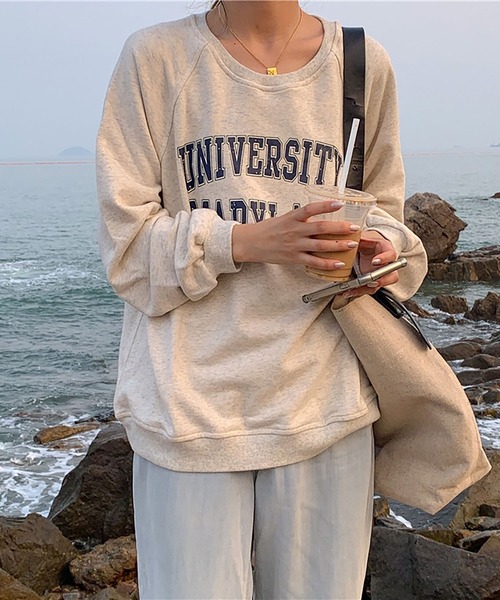 NinaetLina（ニナエリナ）の「長袖カットソー（Tシャツ/カットソー・レディース・ピンク/ライトグレー/ネイビー・FREE）」の11枚目の写真