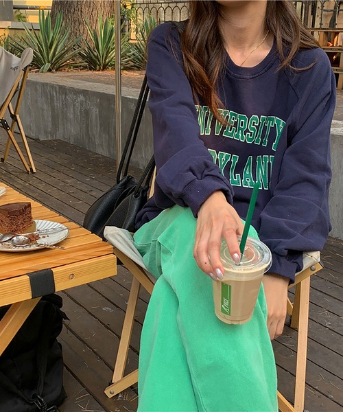 NinaetLina（ニナエリナ）の「長袖カットソー（Tシャツ/カットソー・レディース・ピンク/ライトグレー/ネイビー・FREE）」の5枚目の写真