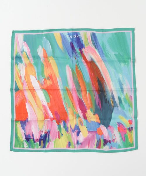 FREAK'S STORE(フリークスストア)の「TOLIGHT/トライト DRAWING SCARF M/ドローイングスカーフ M(ストール/ショール・レディース・ブルー/グリーン・38)」の1枚目の写真