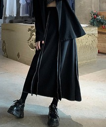 KICKSEWING ラインステッチポイントロングスカート