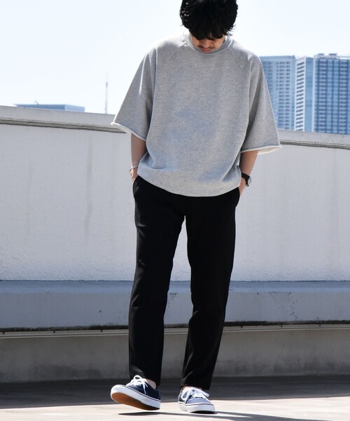 SHIPS any(シップス エニィ)の「SHIPS any: リラックス カットオフ クルーネック ライトスウェット Tシャツ◇(Tシャツ/カットソー・メンズ・ホワイト/グレー/ブルー/グリーン・SMALL/MEDIUM/LARGE)」の12枚目の写真