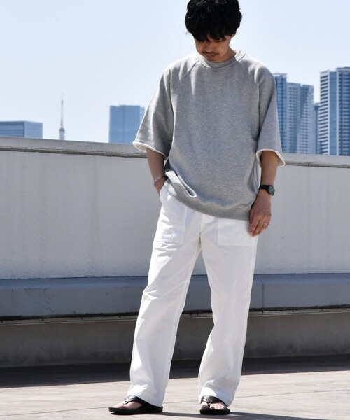 SHIPS any(シップス エニィ)の「SHIPS any: リラックス カットオフ クルーネック ライトスウェット Tシャツ◇(Tシャツ/カットソー・メンズ・ホワイト/グレー/ブルー/グリーン・SMALL/MEDIUM/LARGE)」の14枚目の写真