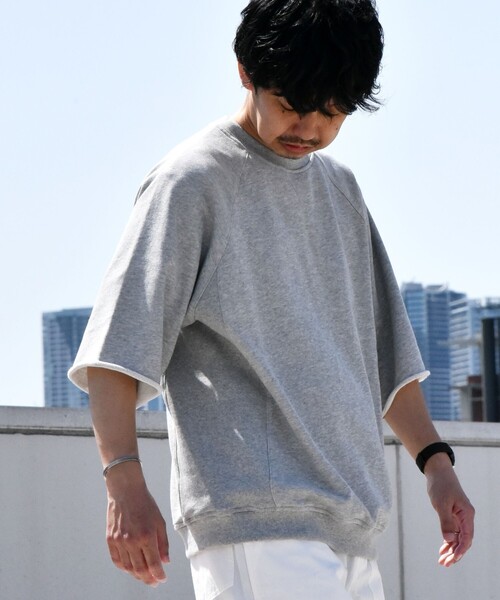 SHIPS any(シップス エニィ)の「SHIPS any: リラックス カットオフ クルーネック ライトスウェット Tシャツ◇(Tシャツ/カットソー・メンズ・ホワイト/グレー/ブルー/グリーン・SMALL/MEDIUM/LARGE)」の16枚目の写真