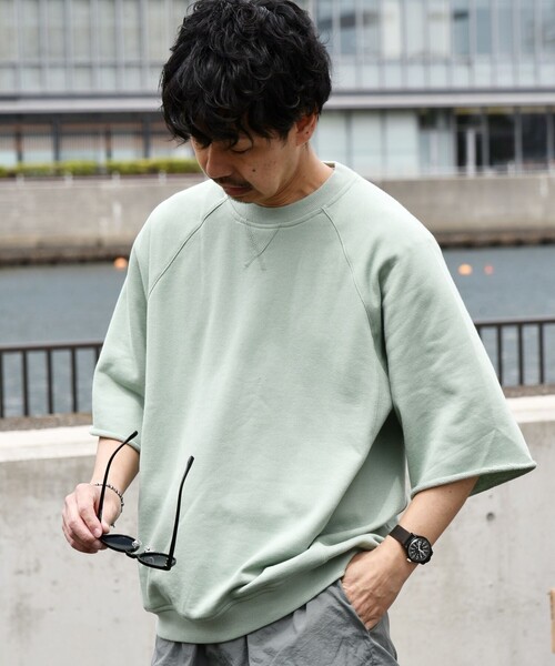 SHIPS any(シップス エニィ)の「SHIPS any: リラックス カットオフ クルーネック ライトスウェット Tシャツ◇(Tシャツ/カットソー・メンズ・ホワイト/グレー/ブルー/グリーン・SMALL/MEDIUM/LARGE)」の18枚目の写真