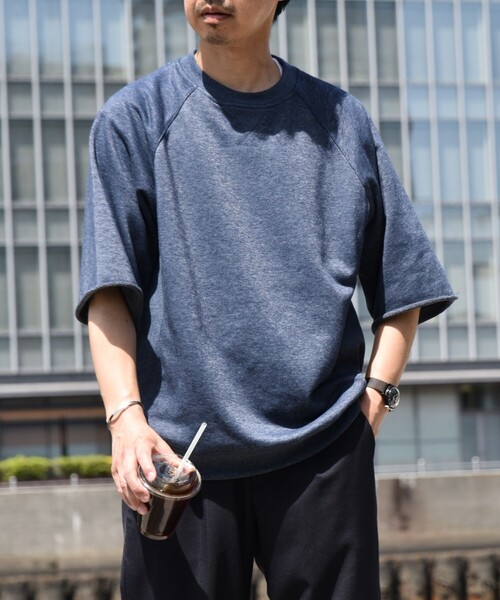 SHIPS any(シップス エニィ)の「SHIPS any: リラックス カットオフ クルーネック ライトスウェット Tシャツ◇(Tシャツ/カットソー・メンズ・ホワイト/グレー/ブルー/グリーン・SMALL/MEDIUM/LARGE)」の21枚目の写真