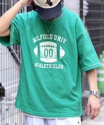 Java | 《JaVaジャバ 別注》大人ヴィンテージ。プリントアウトステッチリバースウィーブ風Tシャツ(Tシャツ/カットソー)
