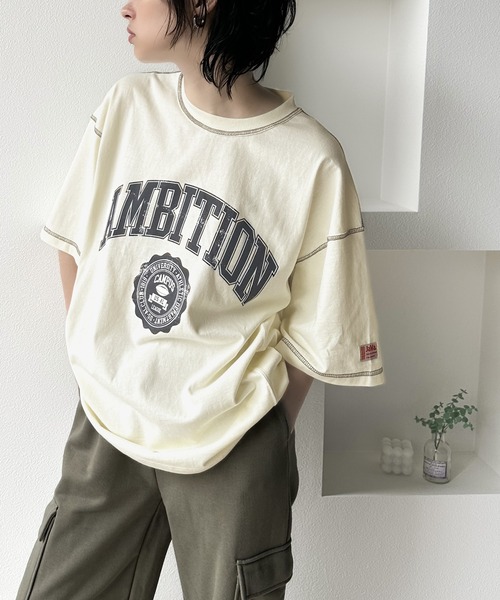 Java(ジャバ)の「《JaVaジャバ 別注》大人ヴィンテージ。プリントアウトステッチリバースウィーブ風Tシャツ(Tシャツ/カットソー・メンズ・ブラック/オフホワイト/グリーン・LARGE/MEDIUM/SMALL/X-LARGE)」の6枚目の写真