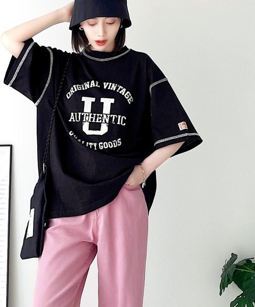 Java(ジャバ)の「《JaVaジャバ 別注》大人ヴィンテージ。プリントアウトステッチリバースウィーブ風Tシャツ(Tシャツ/カットソー・メンズ・ブラック/オフホワイト/グリーン・LARGE/MEDIUM/SMALL/X-LARGE)」の11枚目の写真