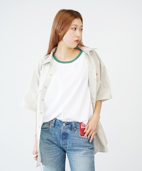 はるちゃん＊ワウリンカ選手着用モデル　ブルー×ホワイトの上下セットアップ Munsingwear ダンボールニットポンチハイブリッドカットソー