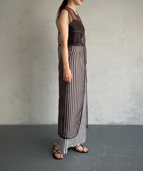 &g'aime(アンジェム)の「【&g’aime】<WEB限定>シアーロングチュニック(チュニック・レディース・ブラック/ブラウン・FREE)」の14枚目の写真