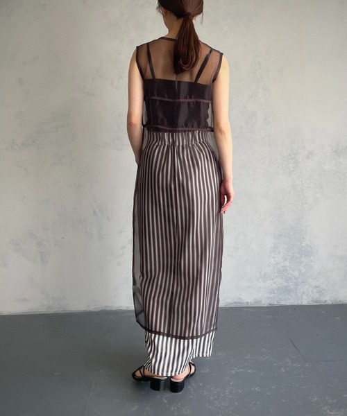 &g'aime(アンジェム)の「【&g’aime】<WEB限定>シアーロングチュニック(チュニック・レディース・ブラック/ブラウン・FREE)」の8枚目の写真