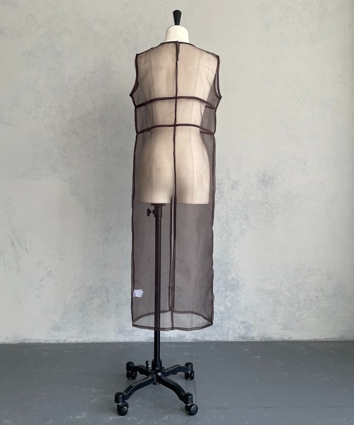&g'aime(アンジェム)の「【&g’aime】<WEB限定>シアーロングチュニック(チュニック・レディース・ブラック/ブラウン・FREE)」の5枚目の写真