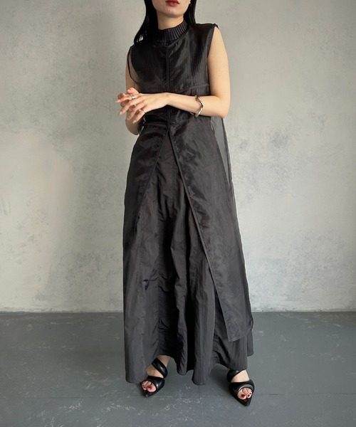 &g'aime(アンジェム)の「【&g’aime】<WEB限定>シアーロングチュニック(チュニック・レディース・ブラック/ブラウン・FREE)」の9枚目の写真