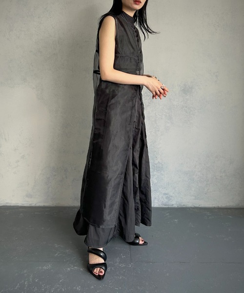 &g'aime(アンジェム)の「【&g’aime】<WEB限定>シアーロングチュニック(チュニック・レディース・ブラック/ブラウン・FREE)」の19枚目の写真