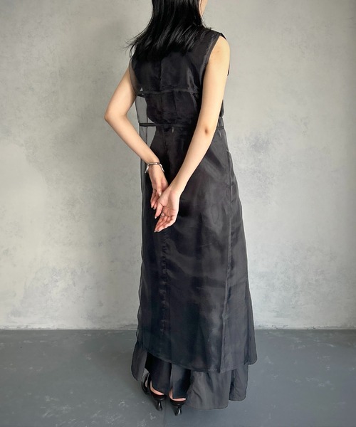&g'aime(アンジェム)の「【&g’aime】<WEB限定>シアーロングチュニック(チュニック・レディース・ブラック/ブラウン・FREE)」の16枚目の写真