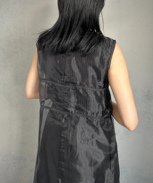&g'aime(アンジェム)の「【&g’aime】<WEB限定>シアーロングチュニック(チュニック・レディース・ブラック/ブラウン・FREE)」の13枚目の写真
