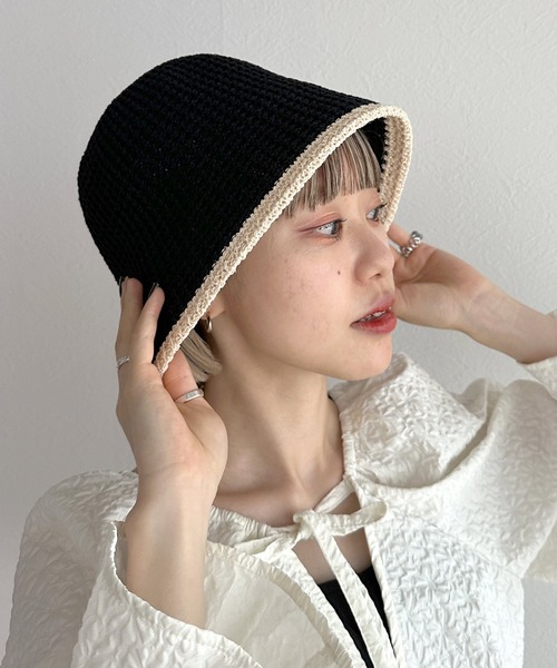 w closet（ダブルクローゼット）の「サーモハット（ハット・レディース・ブラック/ベージュ・FREE）」の2枚目の写真