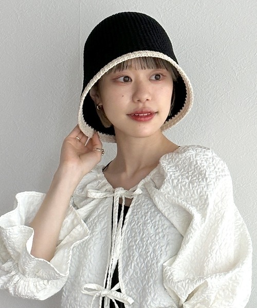 w closet（ダブルクローゼット）の「サーモハット（ハット・レディース・ブラック/ベージュ・FREE）」の7枚目の写真