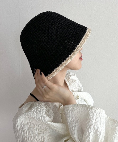 w closet（ダブルクローゼット）の「サーモハット（ハット・レディース・ブラック/ベージュ・FREE）」の5枚目の写真