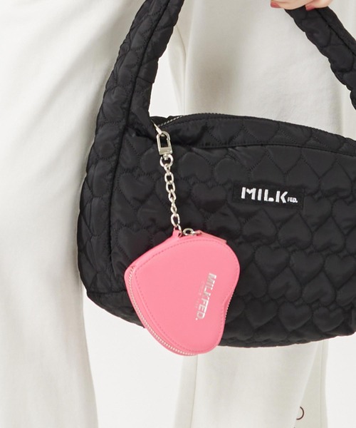 MILKFED.（ミルクフェド）の「HEART POUCH（ポーチ・レディース・ライトピンク/レッド/ブラック・ONE SIZE）」の3枚目の写真