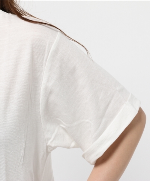 Kastane（カスタネ）の「【Kastane】5分袖ハイネックプルオーバー（ニット/セーター・レディース・ピンク/オフホワイト/グレー/ネイビー・FREE）」の9枚目の写真