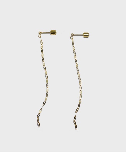LHME(エルエイチエムイー)の「LHME チェーンピアス/ペタル/サージカルステンレス316L(金属アレルギー対応)(ピアス(両耳用)・レディース・ゴールド/シルバー・ONE SIZE)」の2枚目の写真
