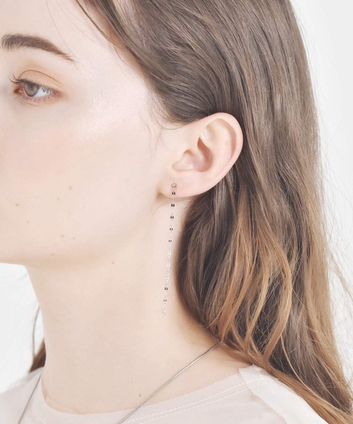 LHME(エルエイチエムイー)の「LHME チェーンピアス/ペタル/サージカルステンレス316L(金属アレルギー対応)(ピアス(両耳用)・レディース・ゴールド/シルバー・ONE SIZE)」の11枚目の写真