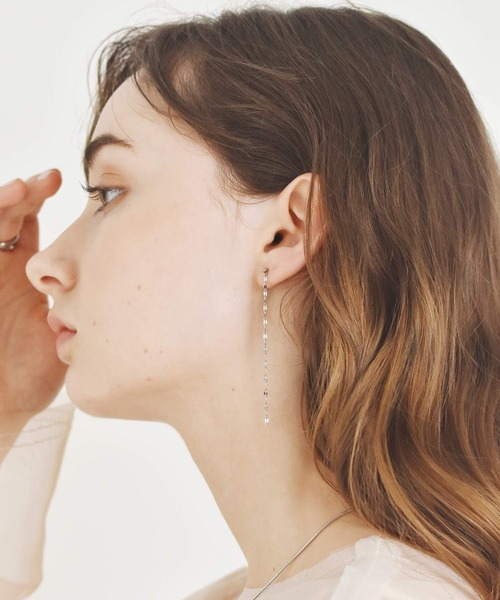 LHME(エルエイチエムイー)の「LHME チェーンピアス/ペタル/サージカルステンレス316L(金属アレルギー対応)(ピアス(両耳用)・レディース・ゴールド/シルバー・ONE SIZE)」の12枚目の写真