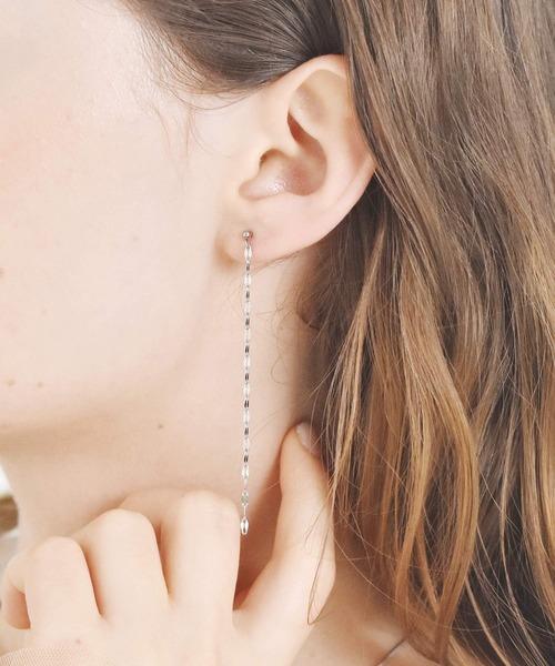 LHME(エルエイチエムイー)の「LHME チェーンピアス/ペタル/サージカルステンレス316L(金属アレルギー対応)(ピアス(両耳用)・レディース・ゴールド/シルバー・ONE SIZE)」の14枚目の写真